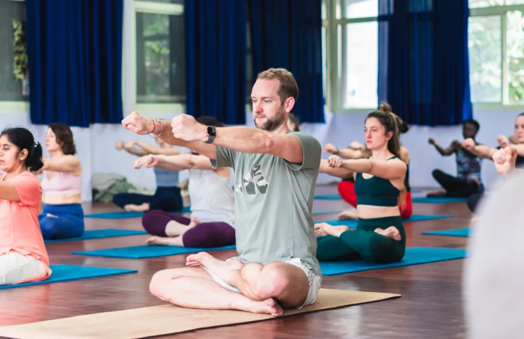 Students Practicing Yoga 