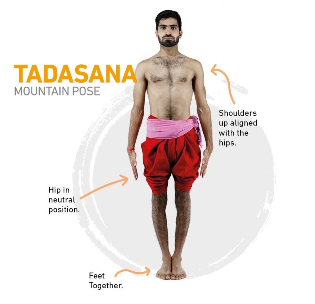 Man Performing Mountain Pose