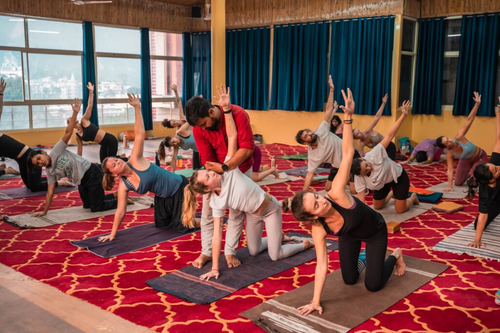 Students Practicing Yoga at Samadhi Yoga Ashram