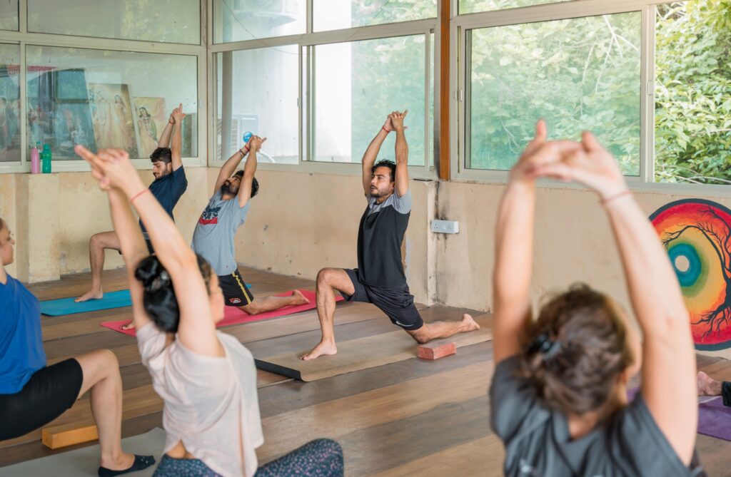 Students Practicing in Samadhi Yoga Ashram's YTTC 