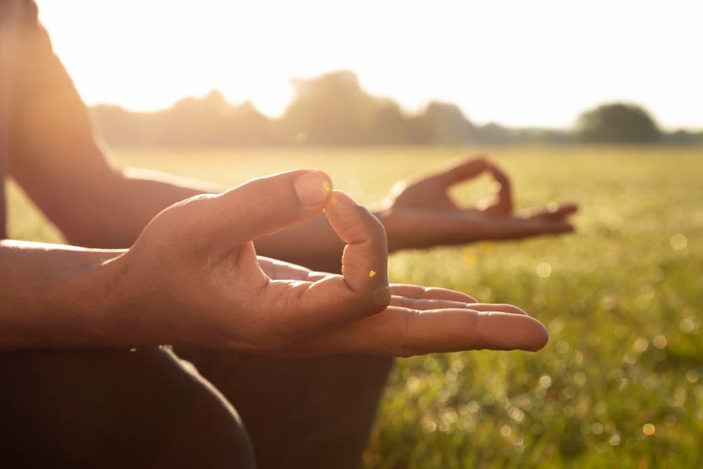 Man Performing Mudra During 300 Hour Kundalini Yoga Teacher Training Man Performing Mudra During 300 Hour Kundalini Yoga Teacher Training