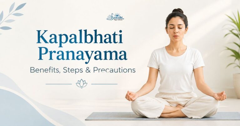 Woman practicing Kapalbhati Pranayama