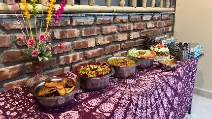 Sattvic vegetarian breakfast at Samadhi Yoga Ashram Bali