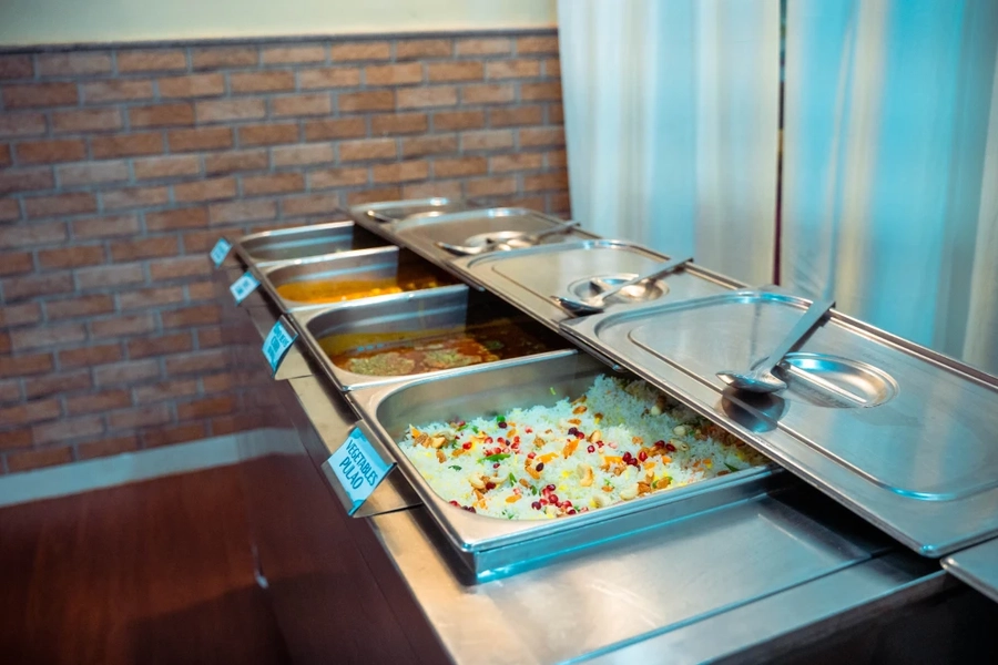 Sattvic vegetarian meal at Samadhi Yoga Ashram, Bali - view 3