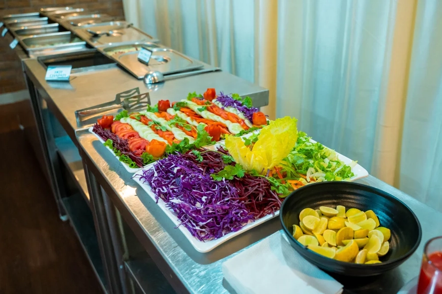 Sattvic vegetarian meal at Samadhi Yoga Ashram, Bali - view 4