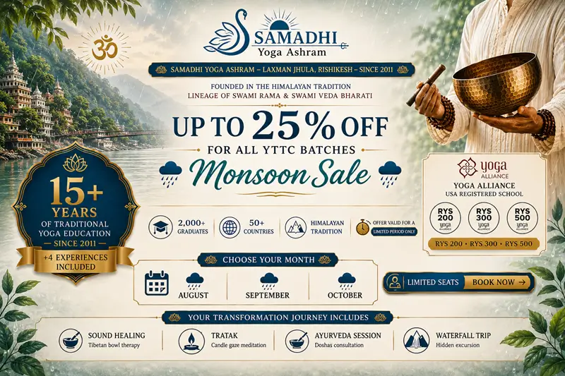 Samadhi Yoga Ashram Special Monsoon Sale Offer