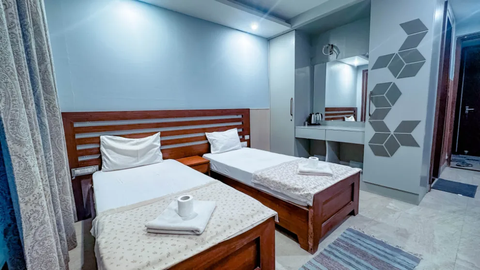 2 Sharing Room at Samadhi Yoga Ashram Rishikesh - view 3
